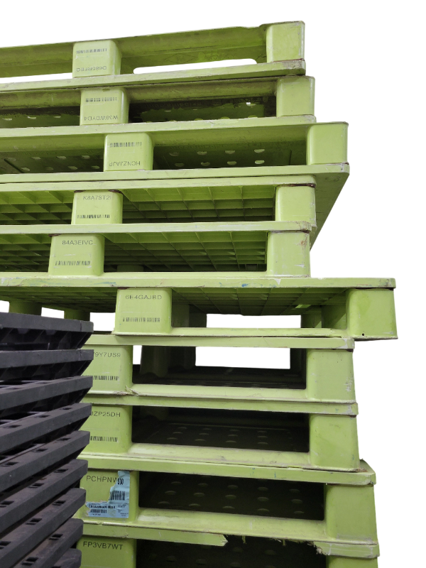 Photo 1 of ONE STACKABLE PLASTIC PALLET 40” TO 48” SQUARE. DIFFERENT TYPES AVAILABLE.