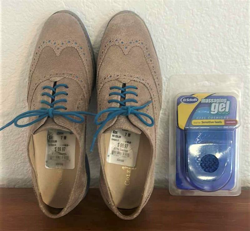 Photo 1 of COLE HAAN SUEDE OXFORDS SIZE 7 and MASSAGING GEL INSERT