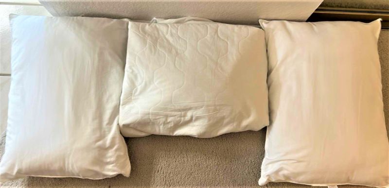 Photo 1 of 2 REG PILLOWS AND QUEEN WATERPROOF MATTRESS COVER