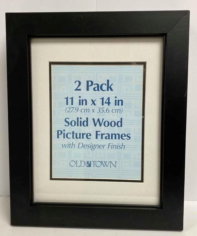 Photo 1 of 4-BLACK FRAMED PICTURE FRAMES 11” X 14”