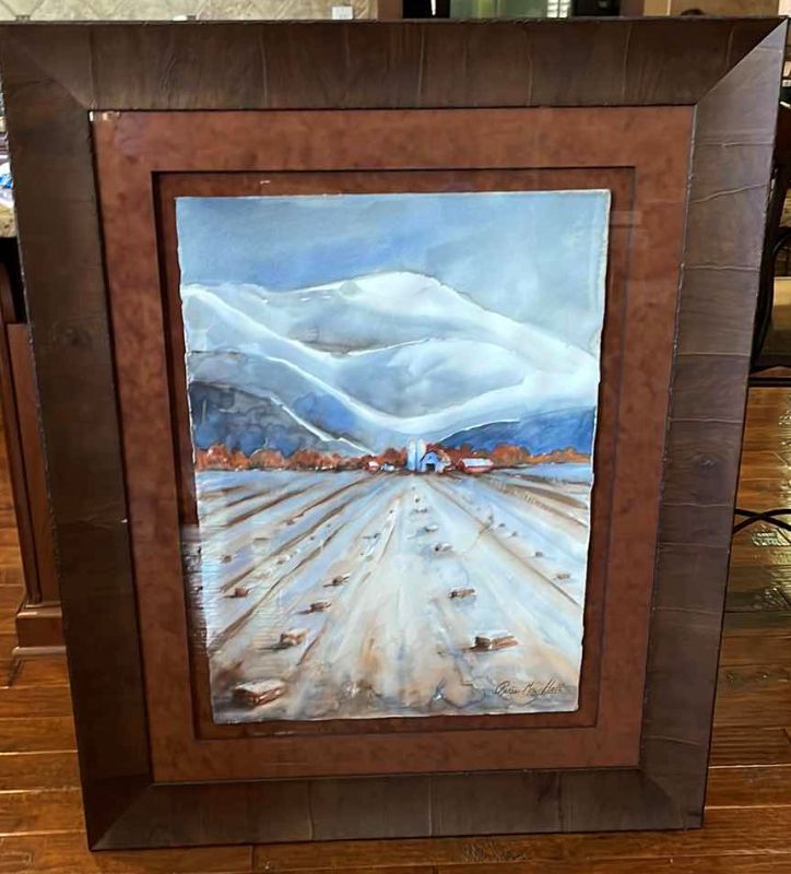 Photo 1 of FRAMED SIGNED RENEE MOX HALL “HAY FOR SALE“ FROM PARK CITY COLORS COLLECTION ARTWORK 46”x 38” EST. VALUE $3500