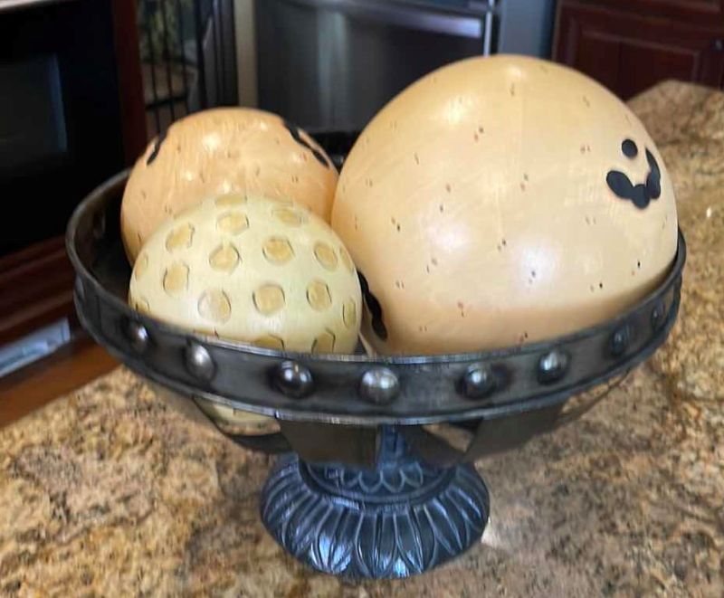 Photo 1 of METAL BOWL DECORATIVE BALLS