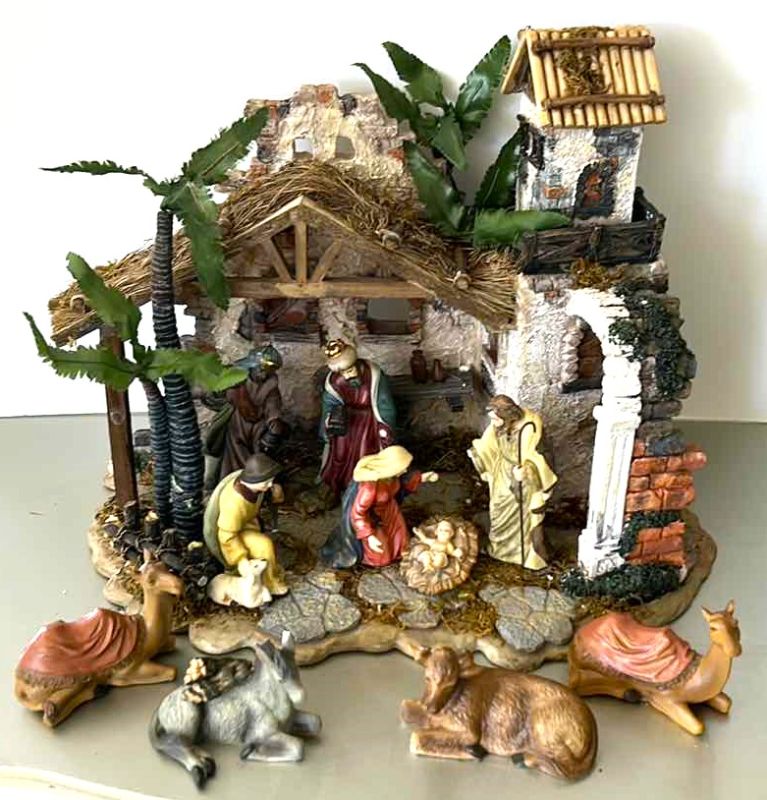 Photo 1 of CERAMIC NATIVITY WITH FIGURES  