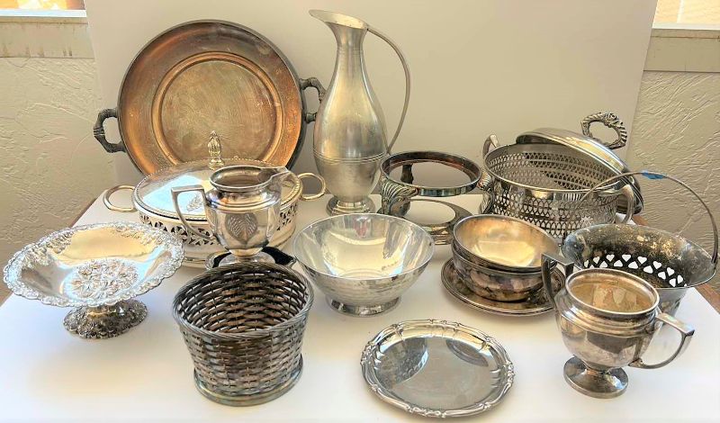 Photo 1 of VINTAGE SILVER AND PEWTER ASSORTMENT