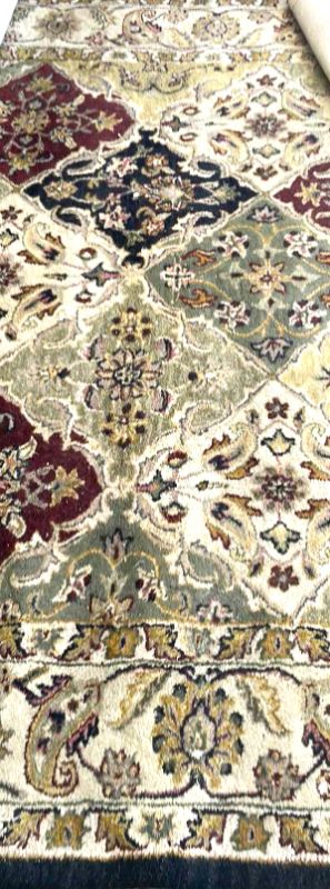 Photo 1 of HAND TUFTED NATIVE INDIA TRADITIONAL PERSIAN 80%WOOL 20”COTTON LARGE RUG  10”x13”