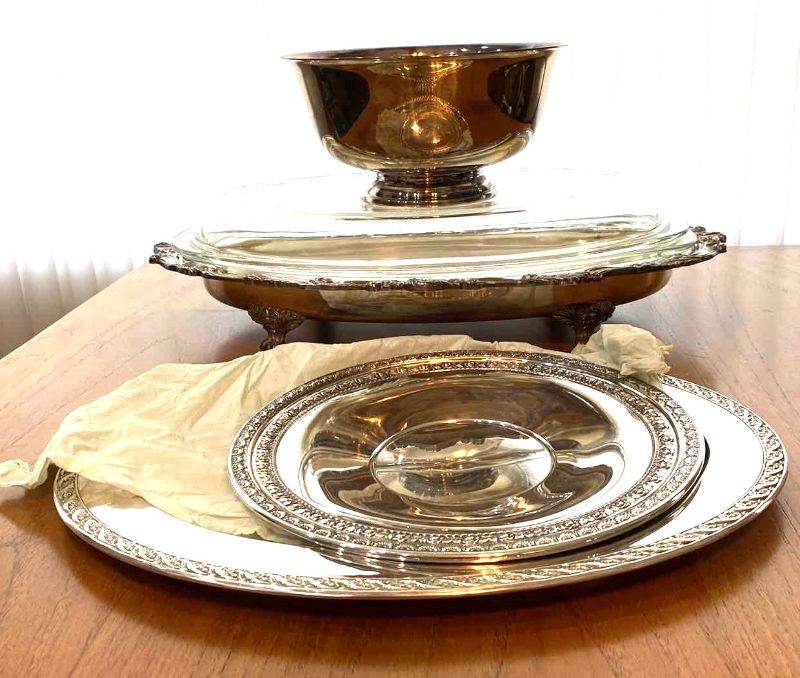 Photo 1 of SILVER-PLATE SERVING WARE