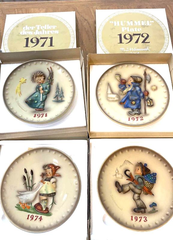 Photo 1 of J HUMMEL COLLECTOR PLATES YEARS 1971 to 1974