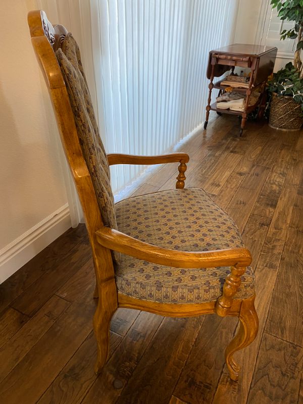 Photo 5 of DREXEL HERITAGE CABERNET PECAN FORMAL DINING WITH 8 CANE CHAIRS CUSTOMIZED WITG EXTRA LEAF TO FIT 14-16 PEOPLE 71” X 42” H 30” NO LEAFS- 3 LEAFS 20” EACH = 131”