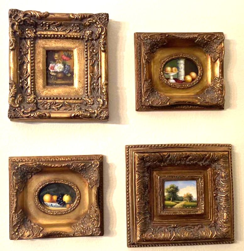 Photo 1 of 4-ORNATE GOLD FRAMED PAINTINGS LARGEST 10“ x 9“