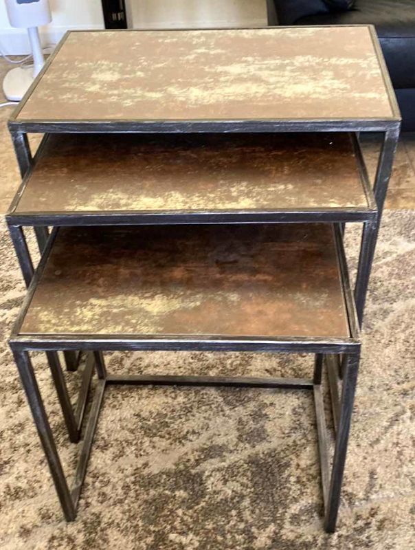 Photo 1 of 3 NESTING END TABLES FAMILY ROOM LARGEST 24 1/2” x 16” H 24”