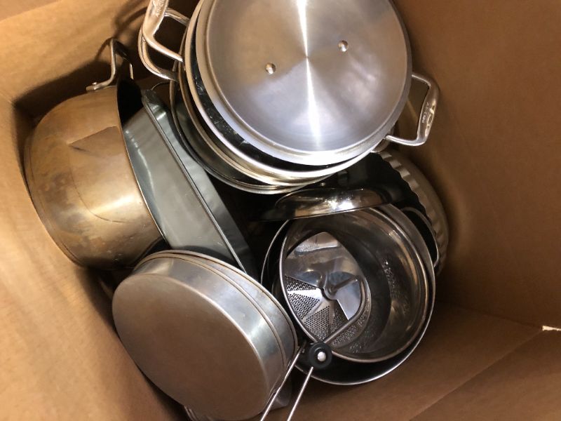 Photo 1 of CONTENTS KITCHEN CABINET POTS AND PANS MIXER