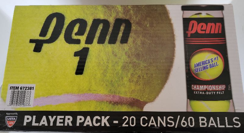 Photo 3 of PENN TENNIS BALL PLAYER PACK CHAMPIONSHIP EXTRA HEAVY DUTY 60 TOTAL BALLS FACTORY SEALED