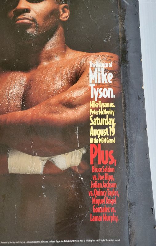 Photo 2 of MIKE TYSON 1995 FIGHT POSTER 30" X 45"