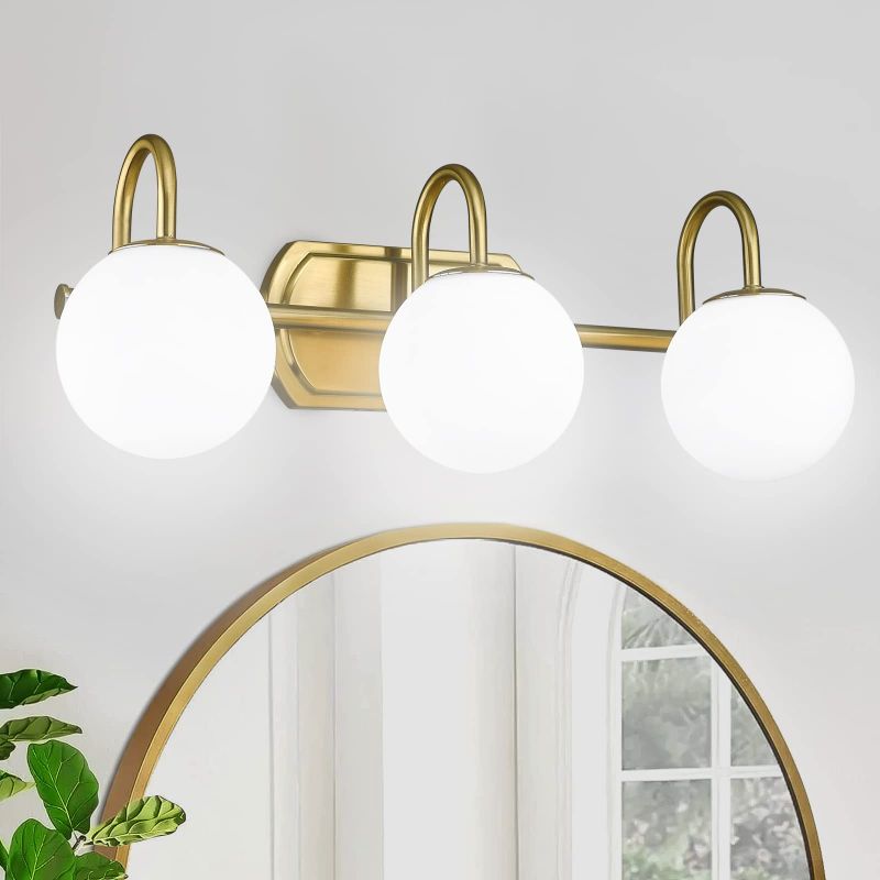 Photo 1 of Fanyate Bathroom Vanity Light Fixtures - 3 Light Gold Bathroom Light