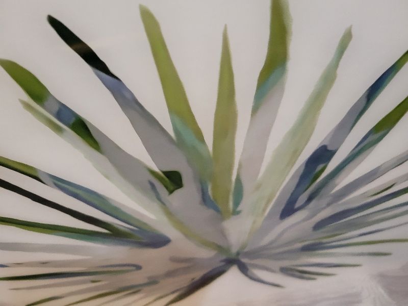 Photo 1 of TROPICAL LEAF ARTWORK 23” X 23”