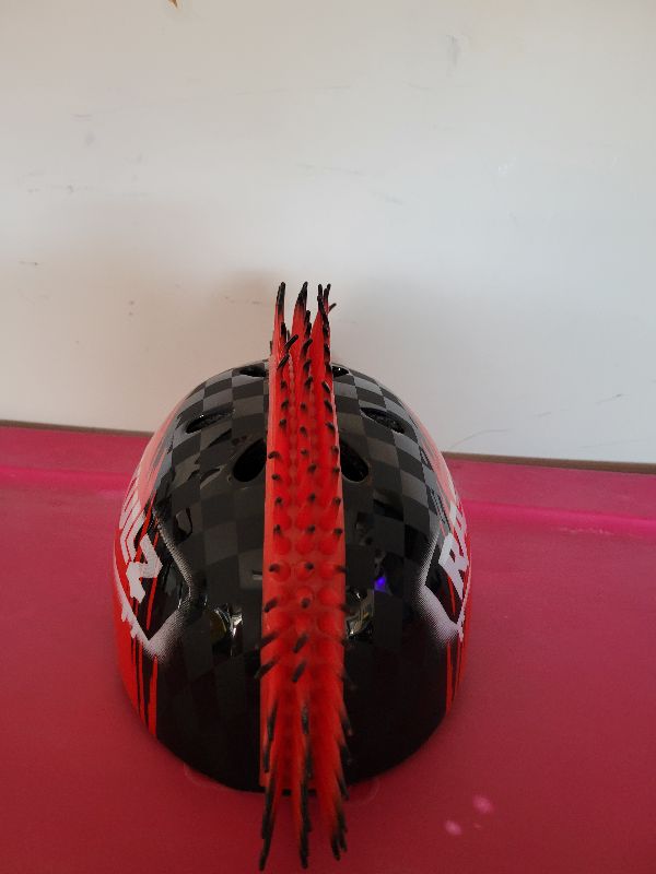 Photo 2 of RASKULLZ MOHAWK THEMED BICYCLE HELMET