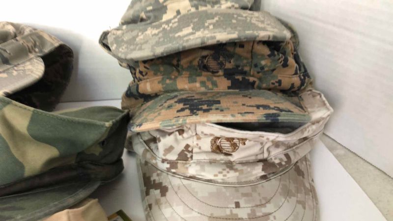 Photo 1 of 8 UNITED STATES MARINES CAMOUFLAGE CAPS