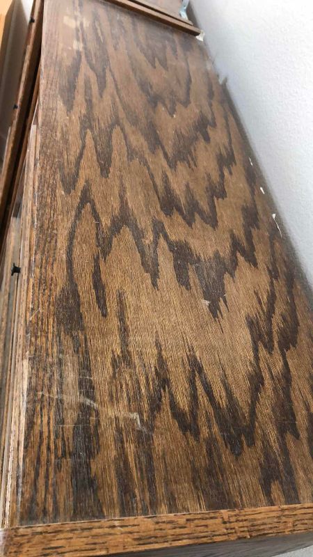 Photo 1 of 2 VINTAGE OAK BARRISTER LAWYERS BOOKCASES 36” X 14” H 57”