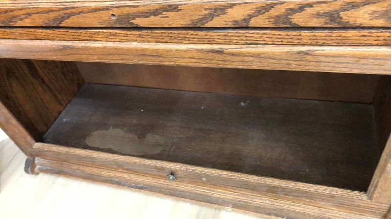 Photo 1 of 2 VINTAGE OAK BARRISTER LAWYERS BOOKCASES 36” X 14” H 57”