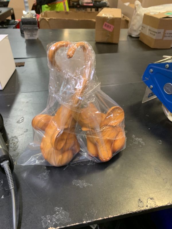 Photo 1 of 2-WOOD RING HOLDER ELEPHANTS