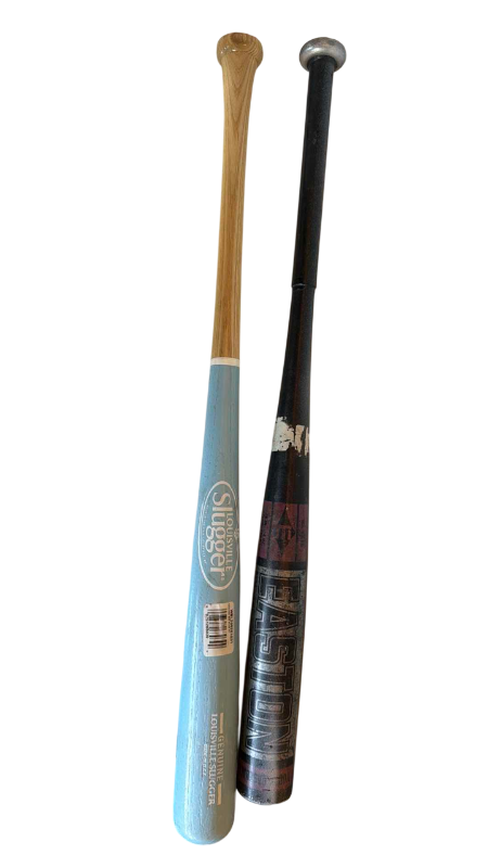 Photo 1 of 2-BASEBALL BATS LOUISVILLE SLUGGER AND EASTON