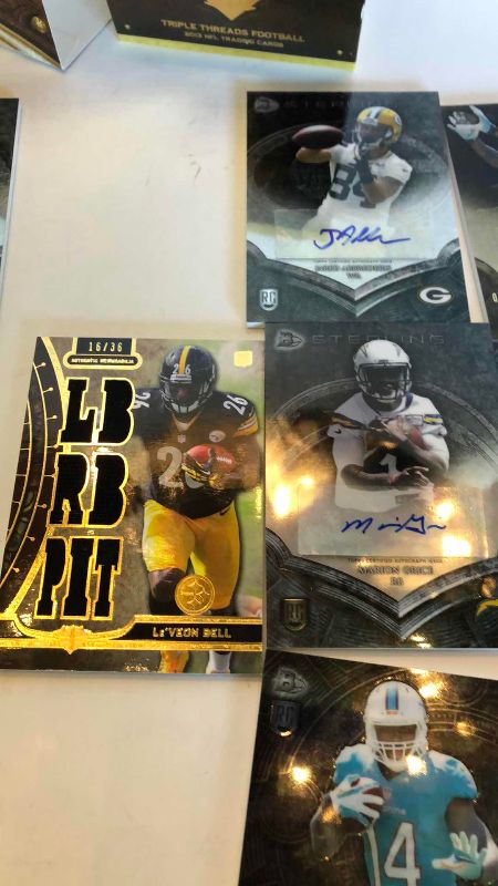 Photo 1 of 2013 NFL FOOTBALL TRIPLE THREADS AUTOGRAPHED AND JERSEY CARDS