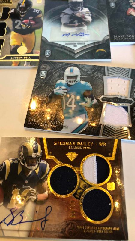 Photo 1 of 2013 NFL FOOTBALL TRIPLE THREADS AUTOGRAPHED AND JERSEY CARDS