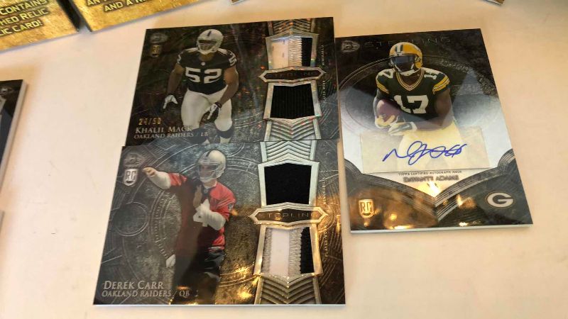 Photo 1 of 2013 NFL FOOTBALL TRIPLE THREADS AUTOGRAPHED AND JERSEY CARDS