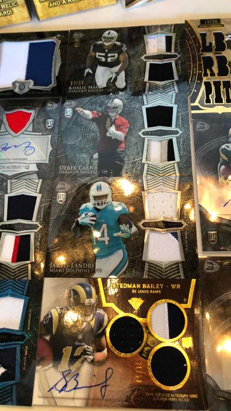 Photo 1 of 2013 NFL FOOTBALL TRIPLE THREADS AUTOGRAPHED AND JERSEY CARDS