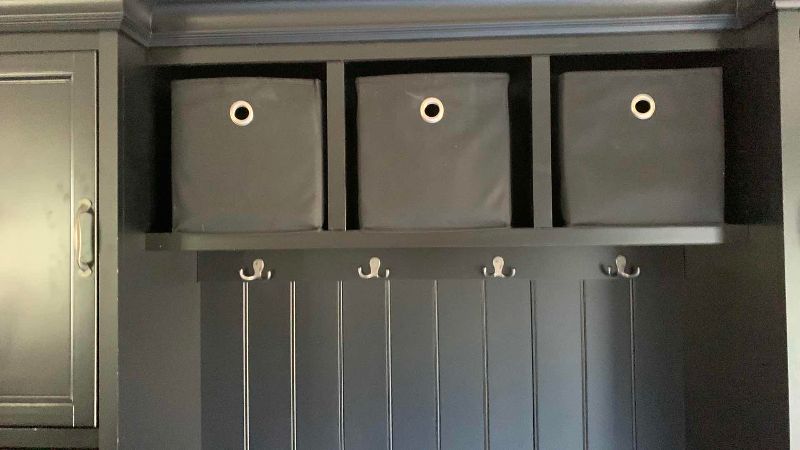 Photo 1 of ROYCE BLACK HALL TREE WITH BENCH AND STORAGE CUBBIES 80” X 16” H 81”