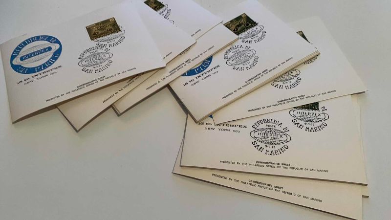 Photo 1 of SAN MARINO INTERPLEX 1973 COMMEMORATIVE POST STAMP CARDS