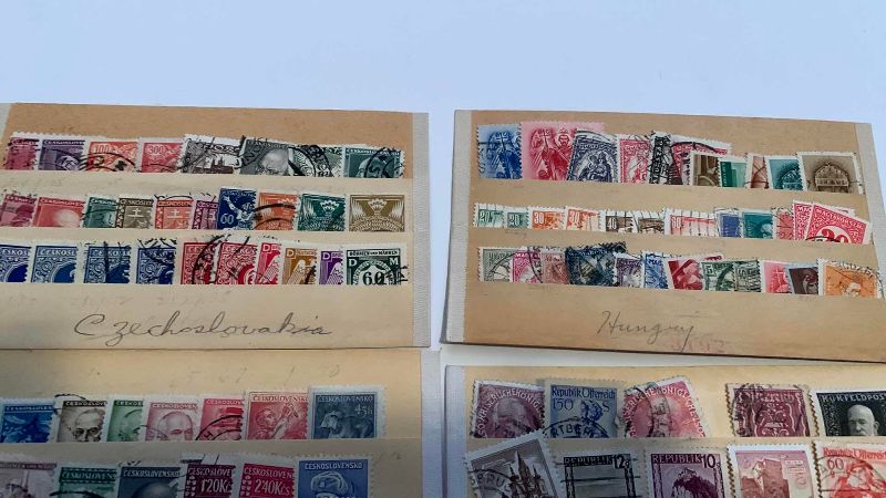 Photo 1 of VINTAGE POSTAGE STAMPS CHECKS, SLOVAKIA, HUNGARY, AND AUSTRIA than drugs, honey