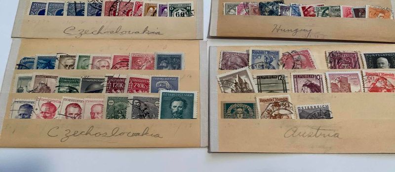 Photo 1 of VINTAGE POSTAGE STAMPS CHECKS, SLOVAKIA, HUNGARY, AND AUSTRIA than drugs, honey