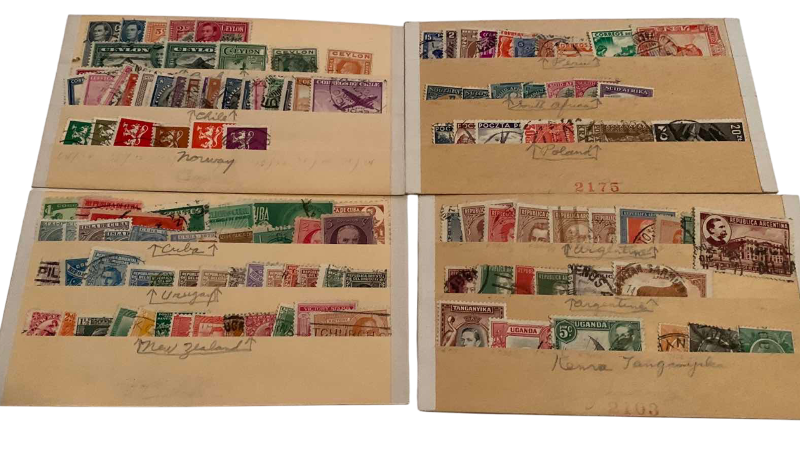 Photo 1 of VINTAGE POSTAGE STEPS, PERU, SOUTH AFRICA, POLAND, ARGENTINA, UGANDA, NEW ZEALAND, URUGUAY, CUBA, NORWAY, CHILE