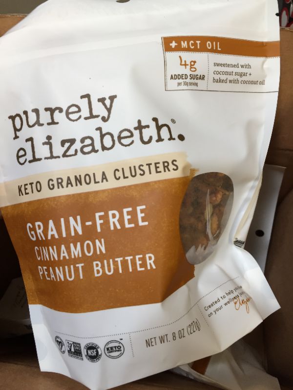 Photo 2 of 
Purely Elizabeth Grain Free Granola Peanut Butter Cinnamon - 8oz
 3 pack 
exp 04/09/2022
