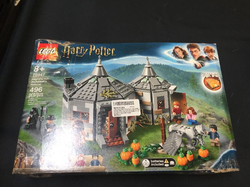 Photo 4 of LEGO Harry Potter Hagrid's Hut: Buckbeak's Rescue 75947 Toy Hut Building Set from The Prisoner of Azkaban Features Buckbeak The Hippogriff Figure (496 Pieces) ---- DAMAGE TO BOX SEE PHOTOS

