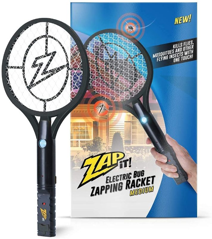 Photo 1 of ZAP IT! Bug Zapper Rechargeable Bug Zapper Racket, 4,000 Volt, USB Charging Cable
