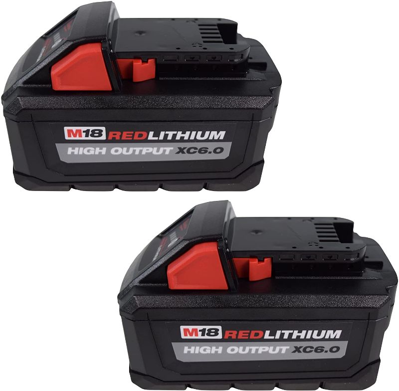 Photo 1 of M18 18-Volt Lithium-Ion High Output 6.0Ah Battery Pack (2-Pack) (factory sealed)