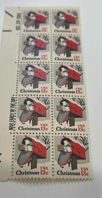 Photo 1 of RURAL CHRISTMAS MAILBOX 1971-1980 10 STAMPS
