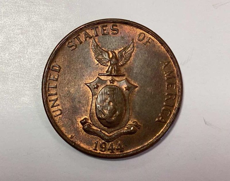Photo 2 of 1944 PHILIPPINES ONE CENTAVO COIN