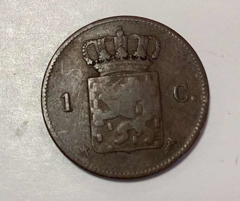 Photo 2 of 1875 NETHERLANDS 1 CENT COIN