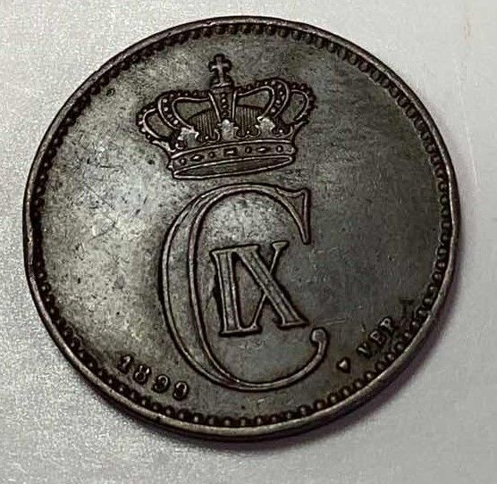 Photo 2 of 1899 DENMARK 2 ORE COIN
