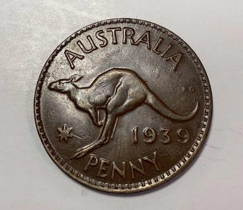 Photo 1 of 1939 AUSTRALIA PENNY COIN