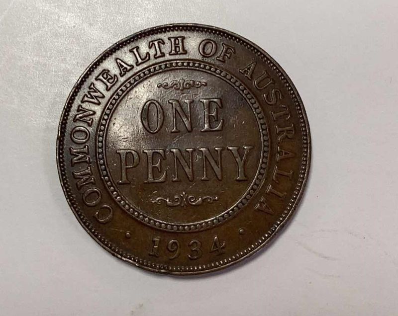 Photo 2 of 1934 AUSTRALIA PENNY COIN