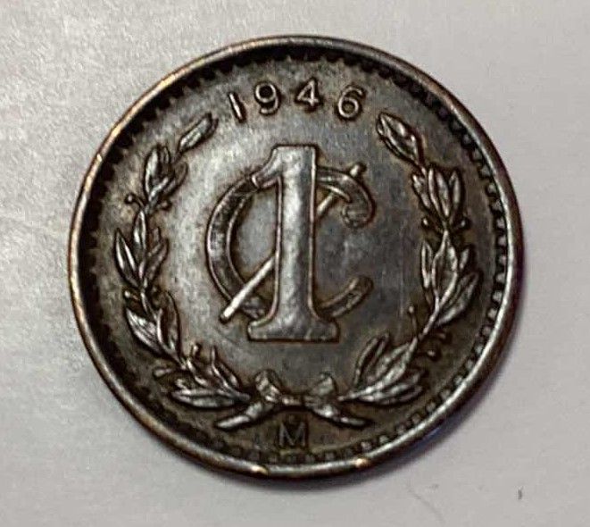 Photo 2 of 1946 MEXICO ONE CENT COIN