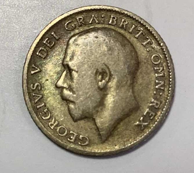 Photo 1 of 1922 INDIA 6 PENCE COIN