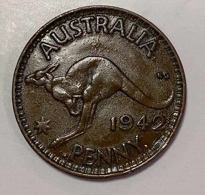 Photo 1 of 1942 AUSTRALIA ONE PENNY COIN