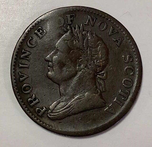 Photo 1 of 1832 NOVA SCOTCH HALF PENNY TOKEN COIN