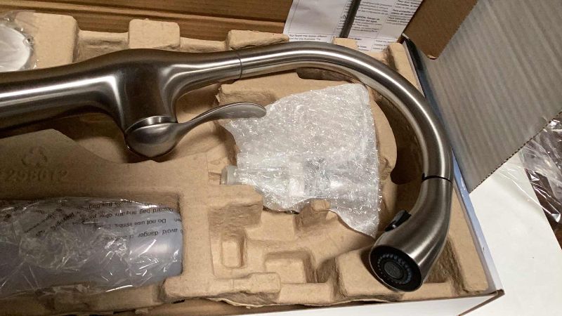 Photo 5 of KOHLER ALMA PULL-DOWN KITCHEN FAUCET WITH SOAP/LOTION DISPENSER STAINLESS FINISH. FACTORY SEALED R45350-SD-VS
