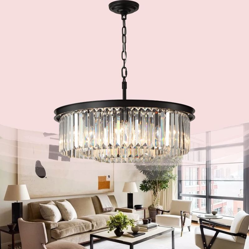 Photo 1 of GMlixin Chandeliers 9-Light 24 Inch,Black 